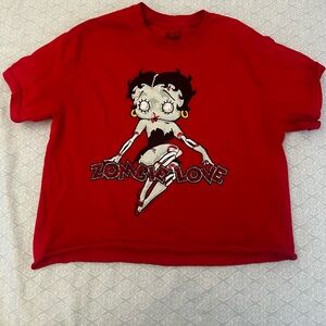 Red Zombie Love Women’s Crop Top